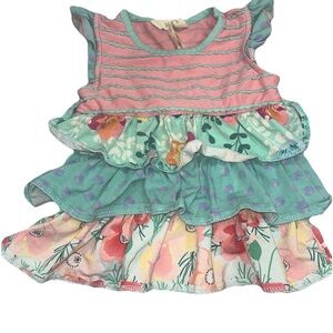Matilda Jane Adventure Begins Smile True Top Size 18/24 Months Ruffled Tunic